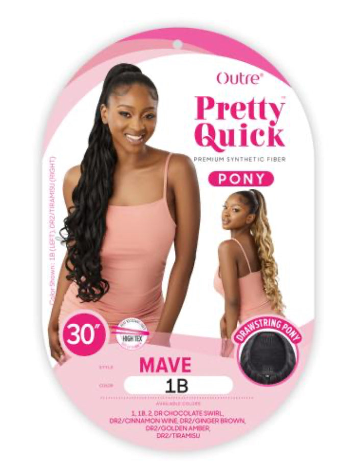 Outre Drawstring Ponytail Pretty Quick Pony Mave 30”