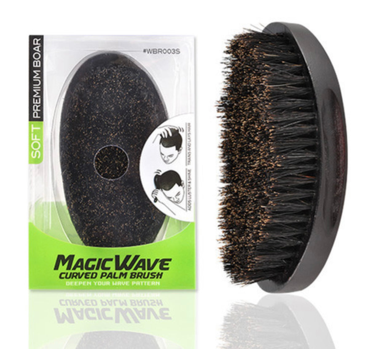 Magic wave curved palm brush
