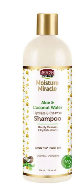 African Pride Moisture Miracle Aloe & Coconut Shampoo, 12.0 fl oz