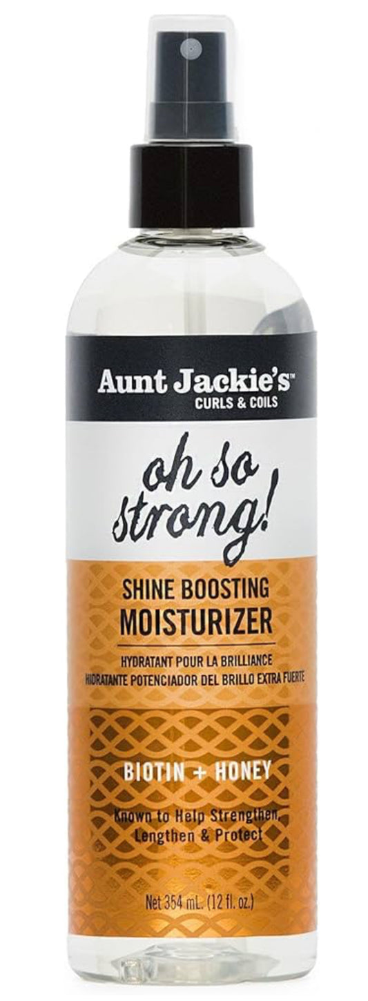 Aunt Jackie's Award-Winning Braid + Twist Collection Oh So Strong Shine Boosting Moisturizer, 12 fl oz