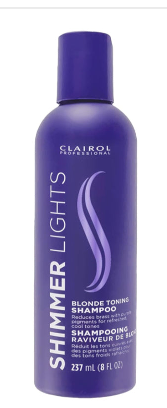 Clairol Professional Shimmer Lights Purple Shampoo, 8 fl. Oz | Neutralizes Brass & Yellow Tones | For Blonde, Silver, Gray & Highlighted Hair...