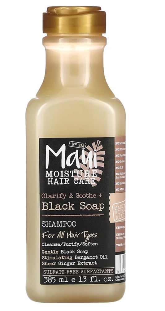 Maui Clarify & Soothe + Black Soap Shampoo, Hydrating, 13 fl oz