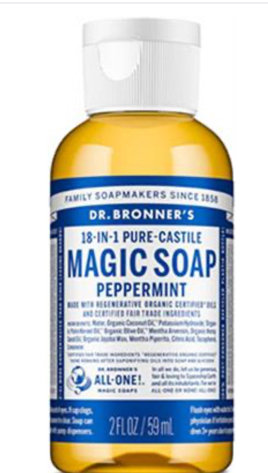 DR BRONNERS CASTILE LIQUID SOAP PEPPERMINT
