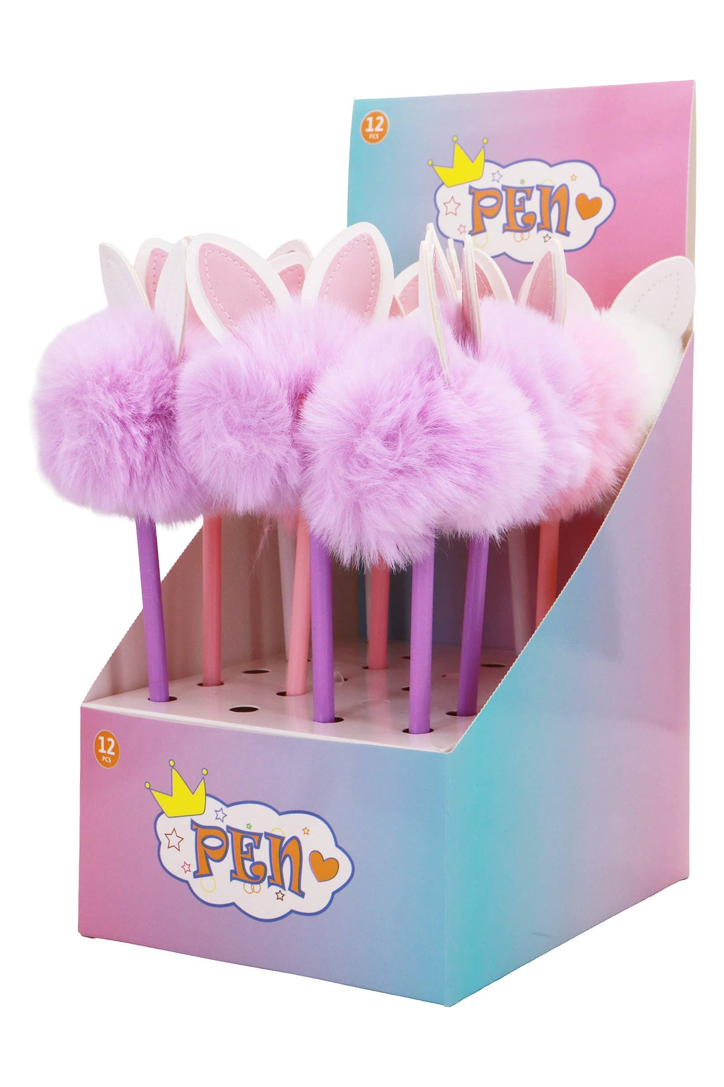 Bunny Vegan Leather Ears Pom Pom Pen Collection -