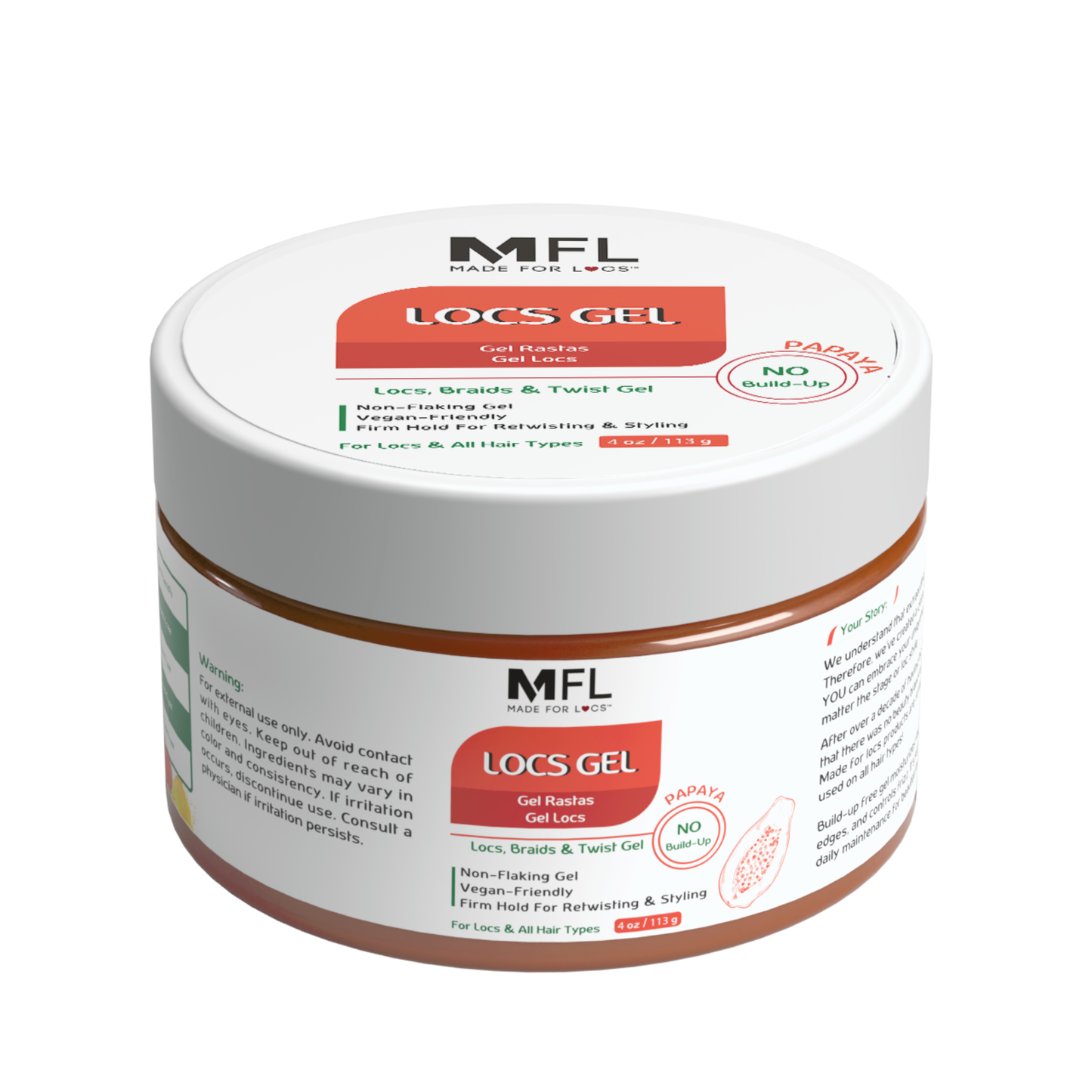 Locs, Braids & Retwisting Firm Hold Gel | 4 oz