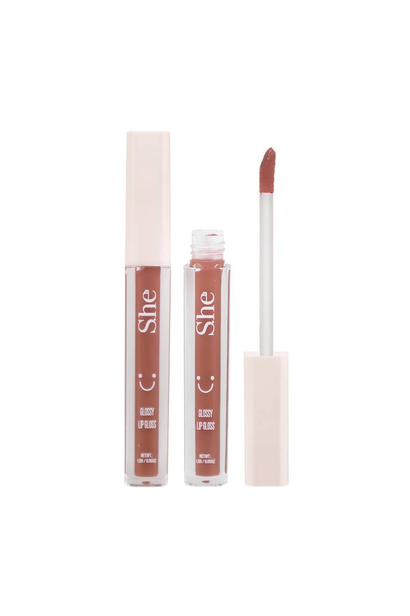 SHE LG1056 Nude Glossy Lip Gloss -