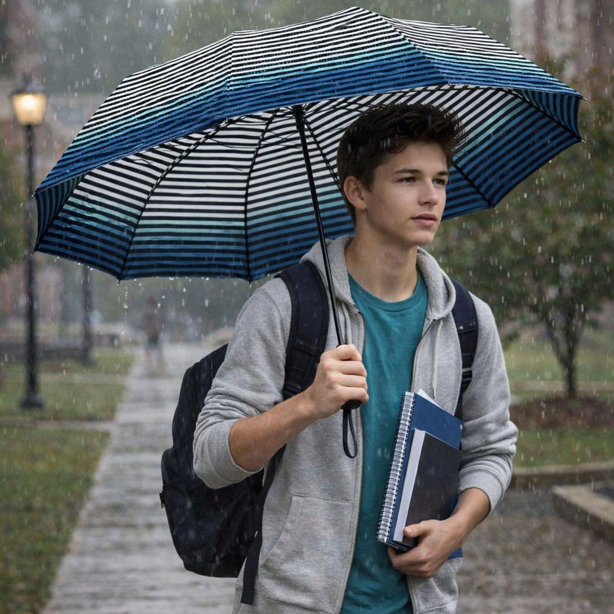 Weather Zone 39" Push-Open Folding Umbrella Assorted Prints