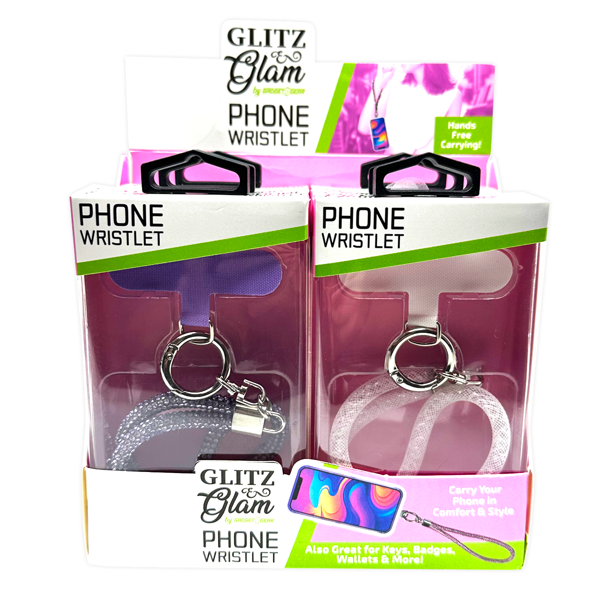 Glitz & Glam Phone Strap Wristlet Assortment- 6/Display