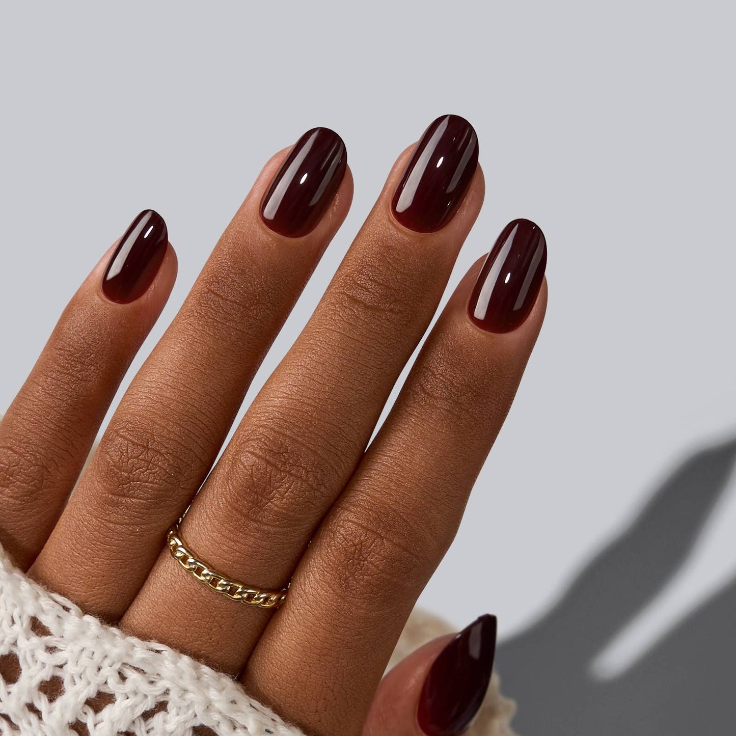 Press On Nails for Dark Skin Tone- Nude Fake Nails for Women