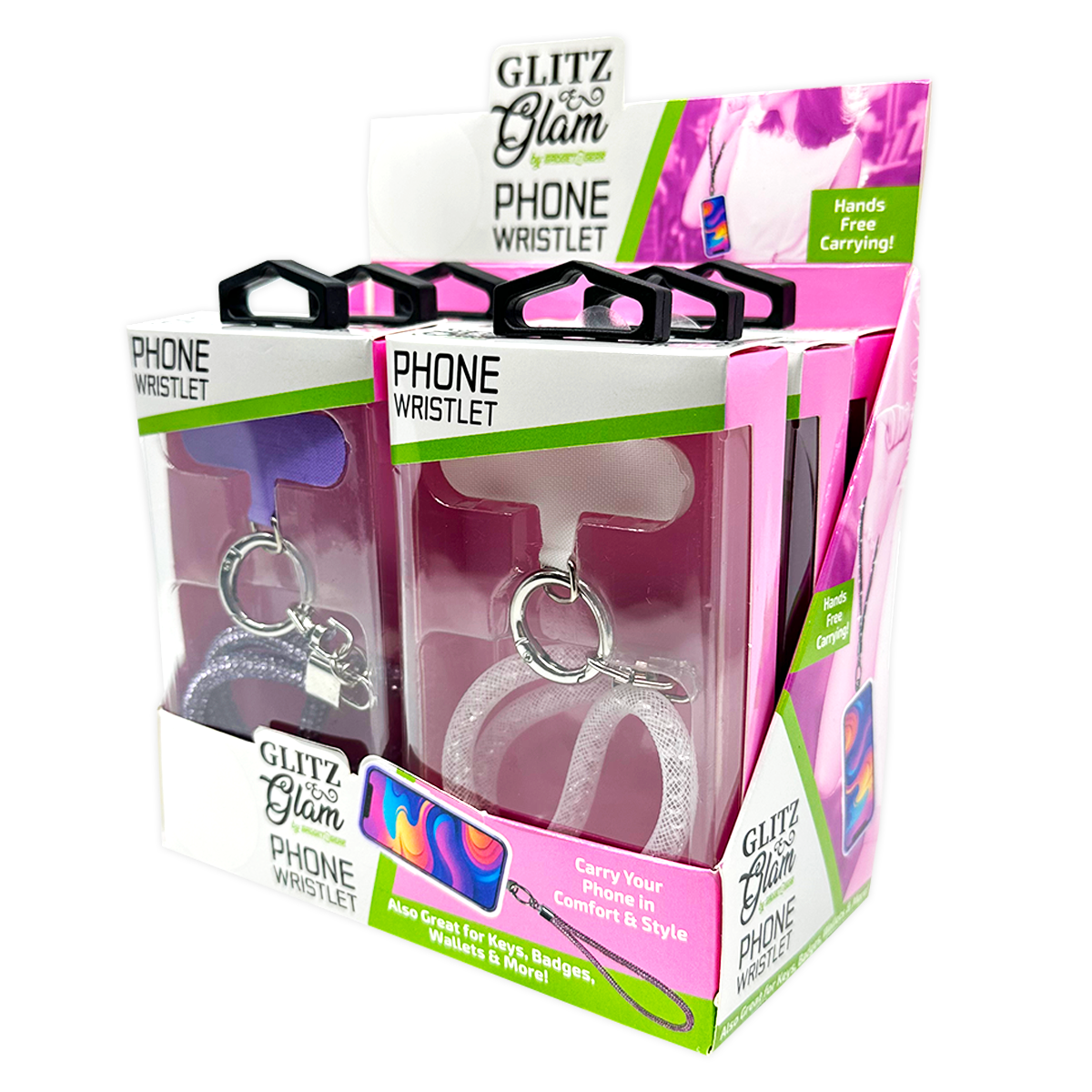 Glitz & Glam Phone Strap Wristlet Assortment- 6/Display