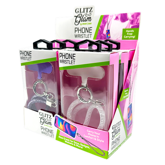 Glitz & Glam Phone Strap Wristlet Assortment- 6/Display
