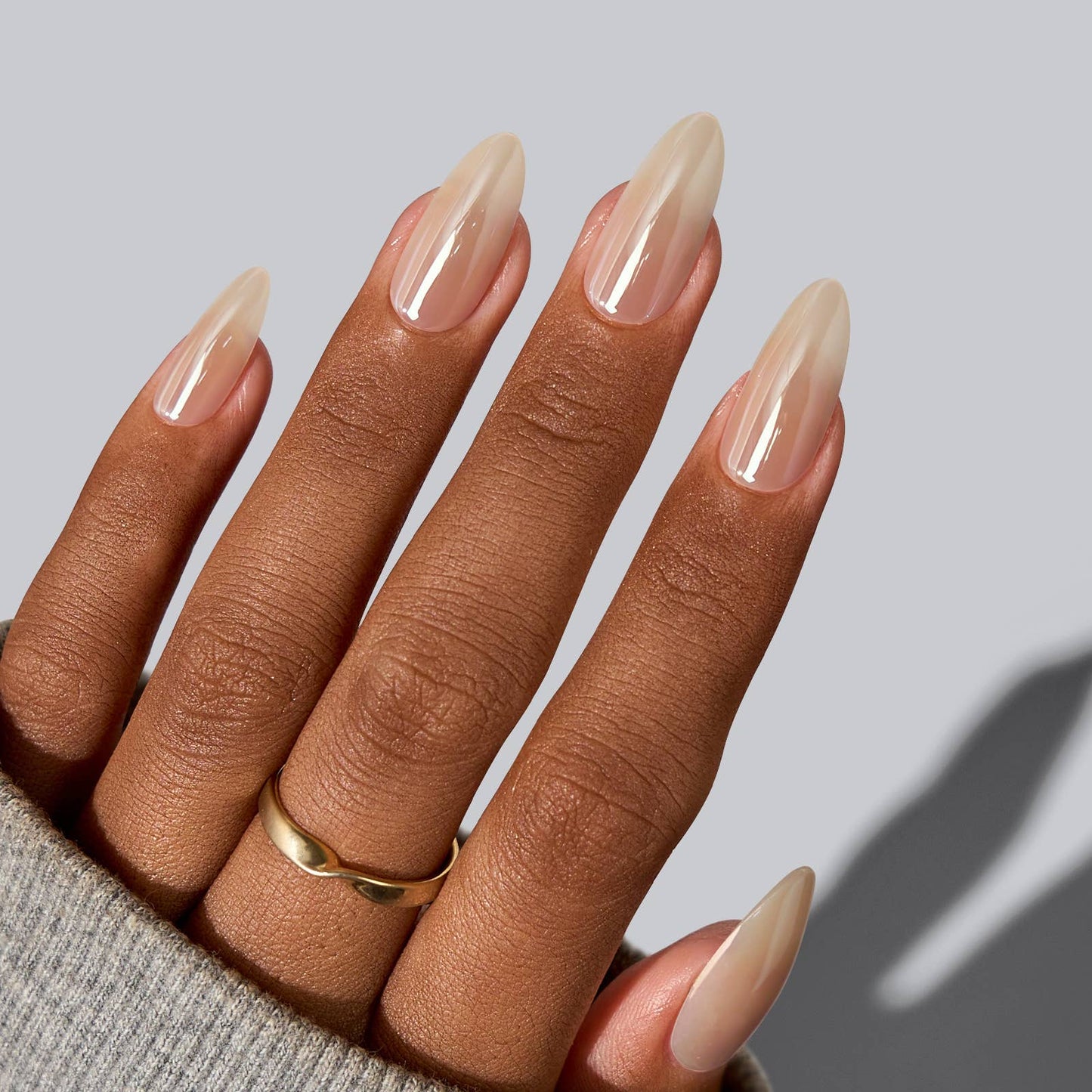 Press On Nails for Dark Skin Tone- Nude Fake Nails for Women