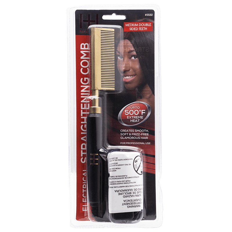 Hot & Hotter Electric Straightening Comb Medium Double Sided