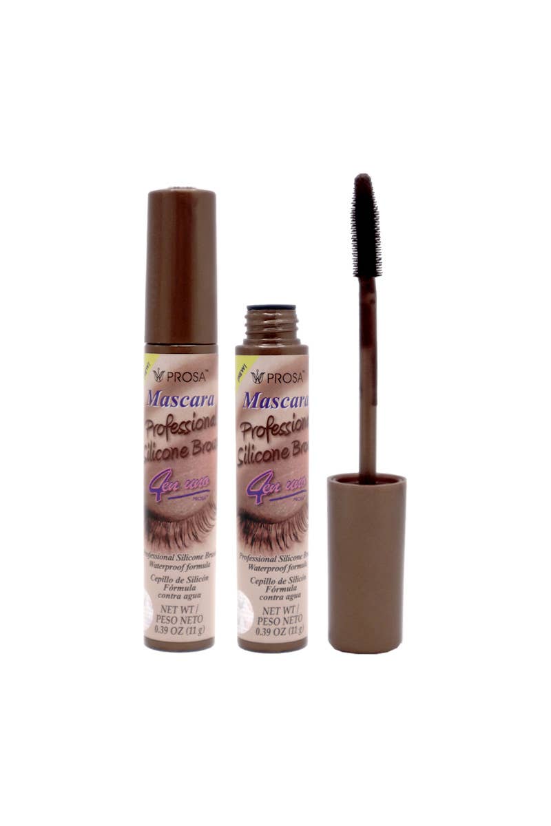 Prosa 4 in 1 Professional Silicone Brown Mascara - 12 pc