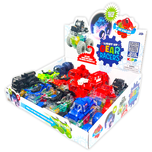 LIGHT UP VEHICLES TOY FRICTION POWER CARS- 12/DISPLAY