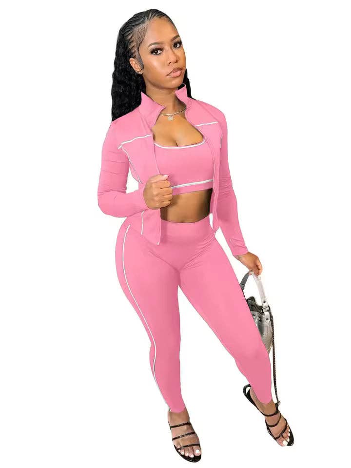 FASHION 3-Piece Activewear Set – Sports Bra, Leggings & Zip Jacket MB5038-clothes