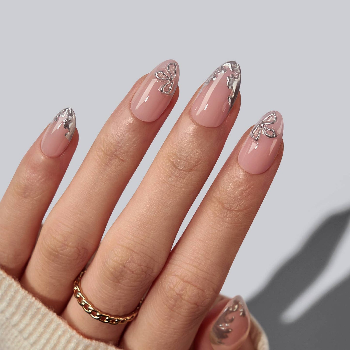 Leopard French Press On Nails | Short Almond Square Brown