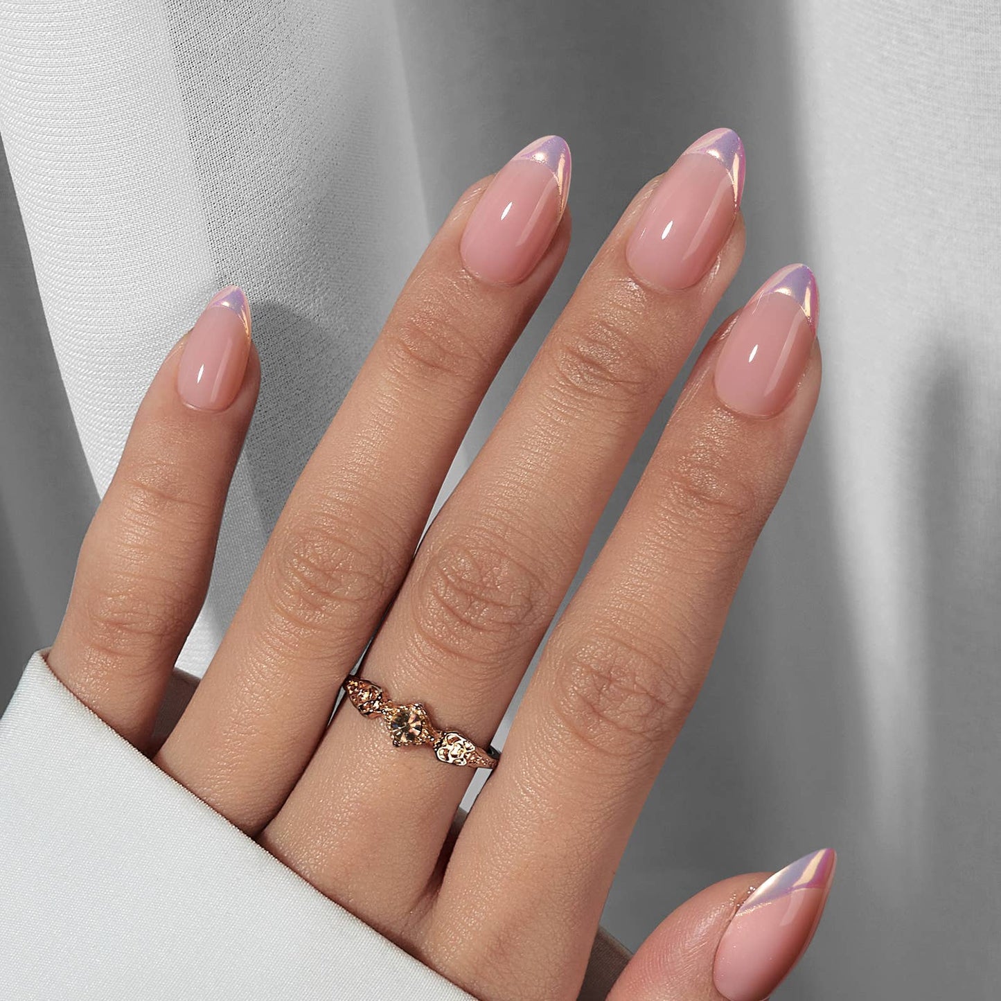 Leopard French Press On Nails | Short Almond Square Brown