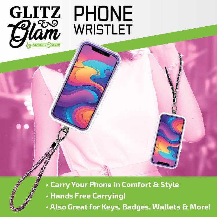 Glitz & Glam Phone Strap Wristlet Assortment- 6/Display