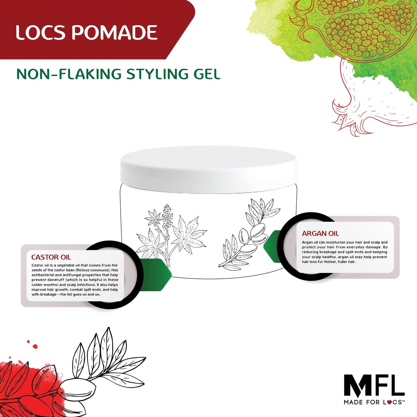 Locs, Braids & Retwisting Firm Hold Gel | 4 oz