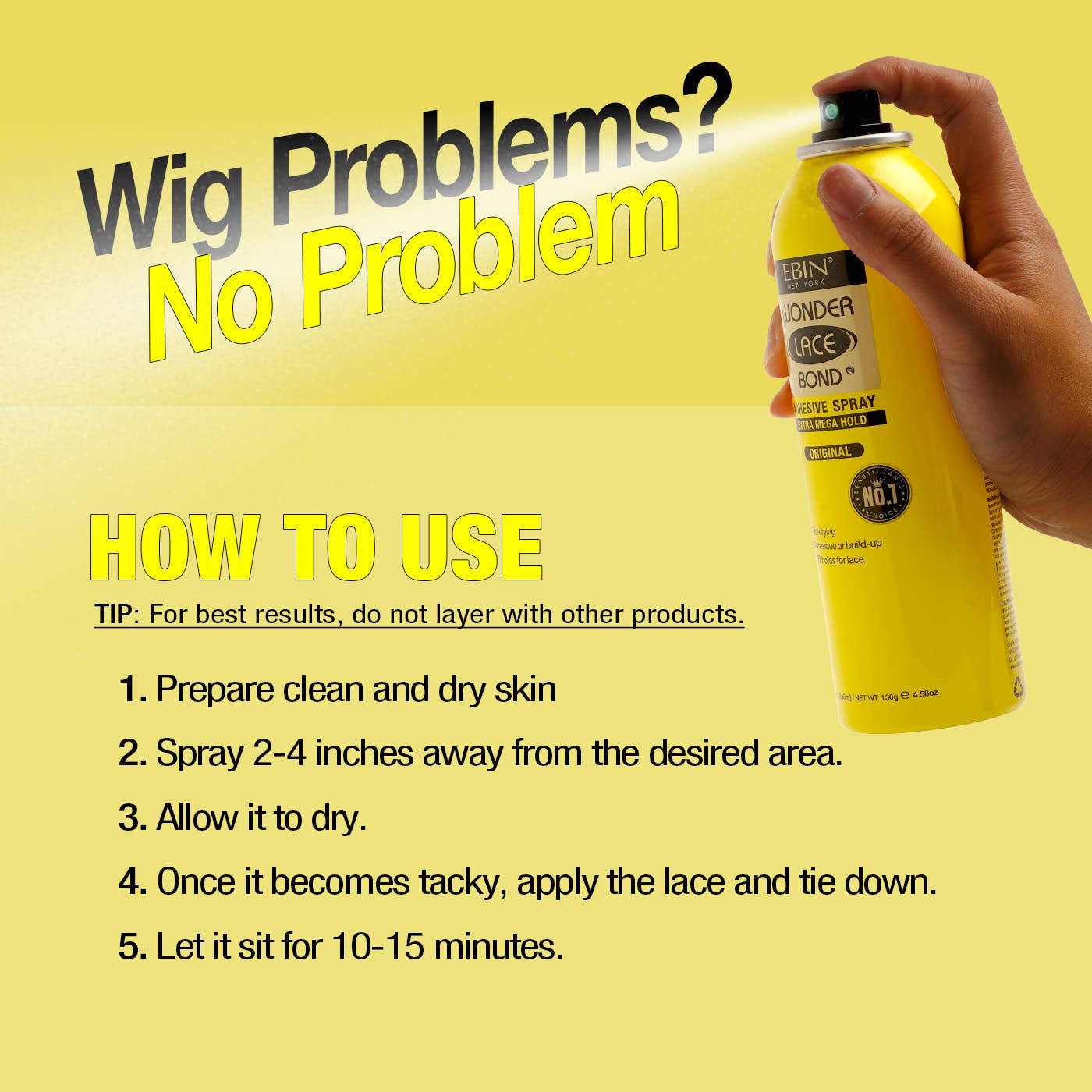 Wonder Lace Bond Wig Adhesive Spray - Extra Mega Hold