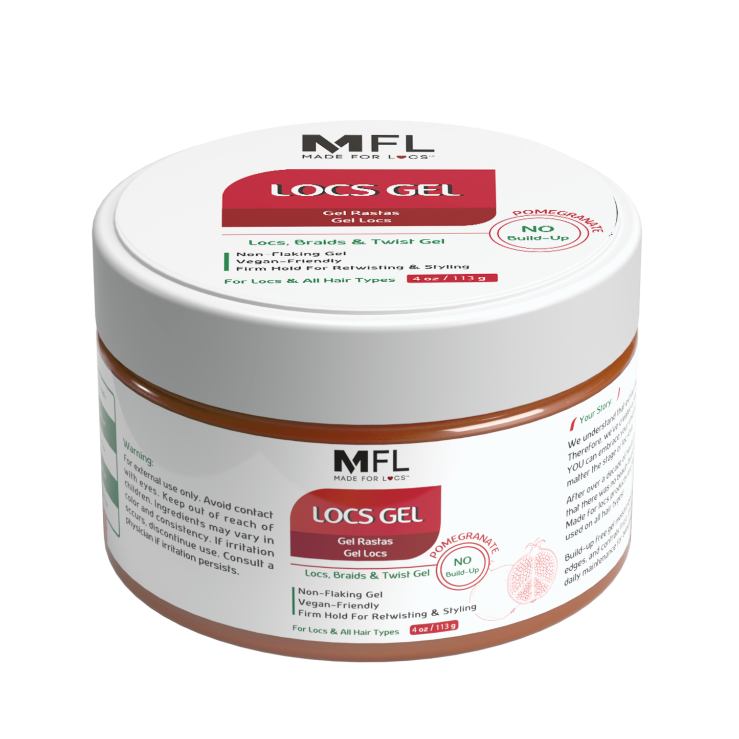 Locs, Braids & Retwisting Firm Hold Gel | 4 oz