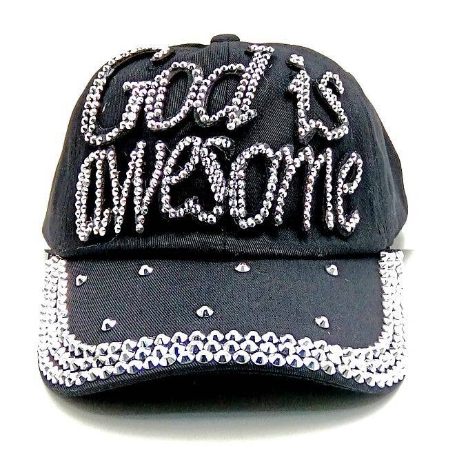God is Awesome Rhinestone Cap