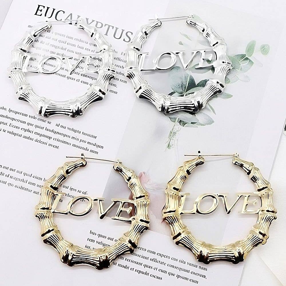 Love Bamboo Hoop Earrings
