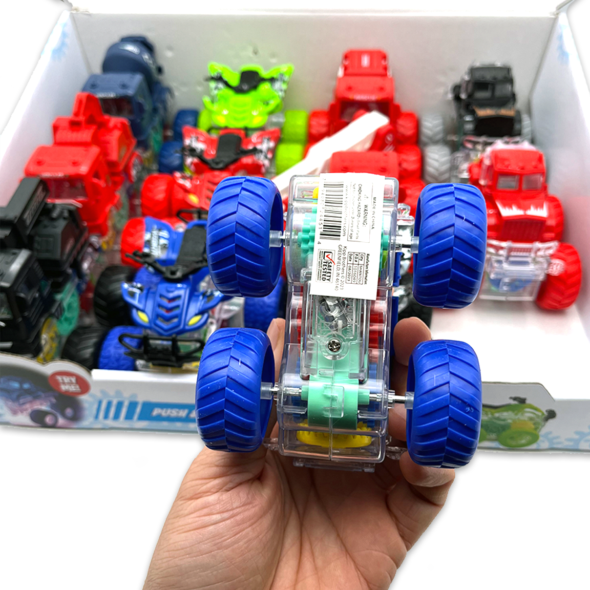 LIGHT UP VEHICLES TOY FRICTION POWER CARS- 12/DISPLAY
